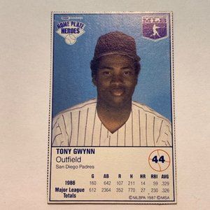 Tony Gwynn 1989 Kraft Home Run Heroes Baseball Card HOF